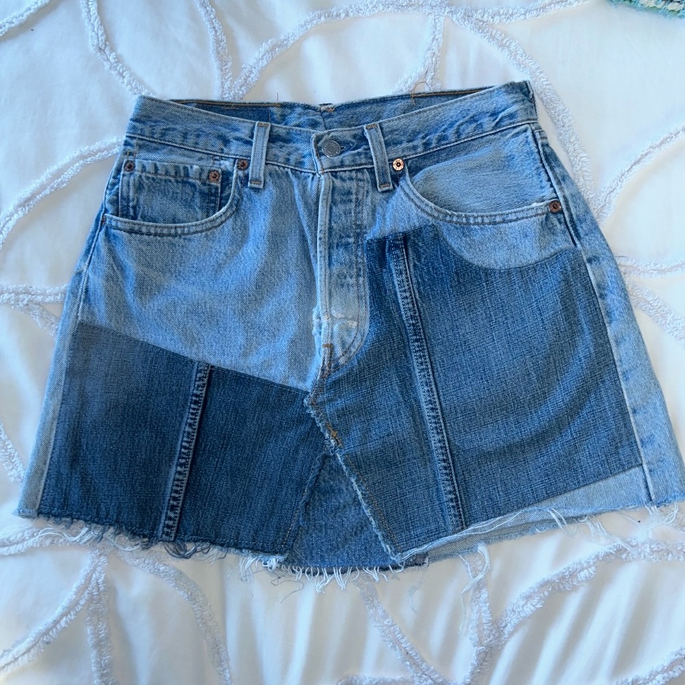 Levi’s Patchwork Denim Skirt
